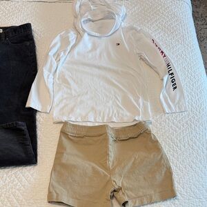 5 pieces, Boys pants, shorts, shirt, vest, size 6